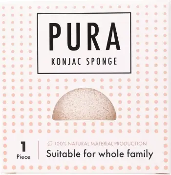 Sfongjer për pastrim fytyre për femra Sister Young Pura Konjac Sponge i bardhë, 1 copë