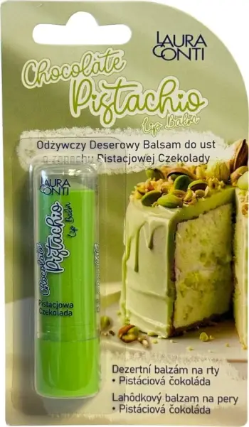 Balsam për buzë për femra LAURA CONTI Dessert Pistachio Chocolate, 4.8g