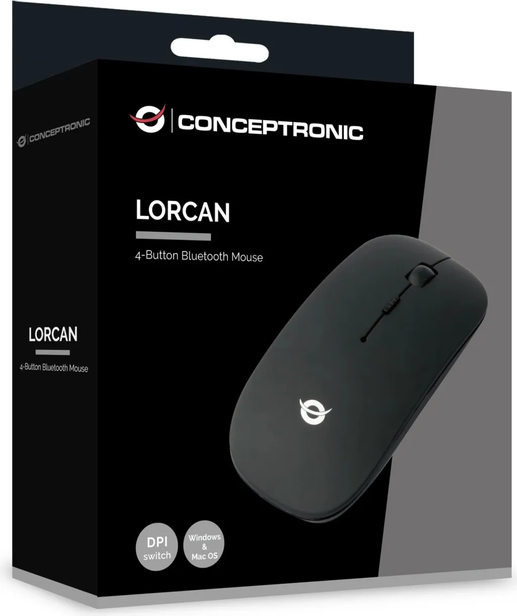 Maus Bluetooth Conceptronic LORCAN01B, 4 butona, i zi - 5
