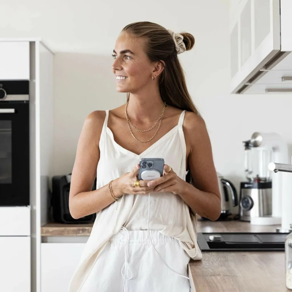 Karikues wireless Vonmählen Aura Mini magnet, kabllo bardhë - 3