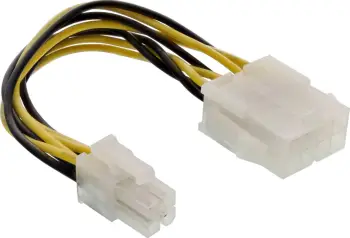 Adapter energjie Intos Inline, 8-pin në 4-pin, kabllo verdhë/zezë