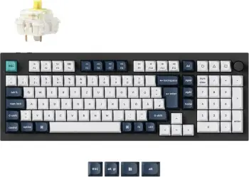 Tastierë Keychron Q5 Max, DE-Layout, Gateron Jupiter Banana, Hot-Swap, alumini, RGB, e zezë/ shumëngjyrëshe