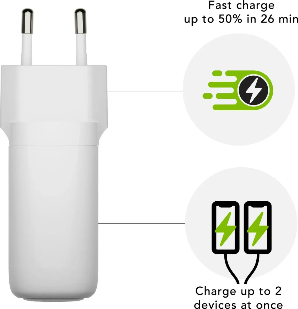 Karikues murit dbramante1928 USB-C 65W+18W, EU, i bardhë - 4