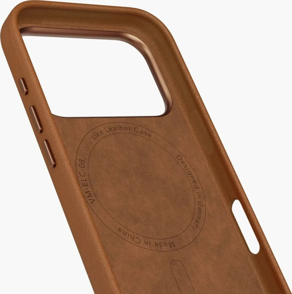 Mbështjellës Vonmählen Like Leather Case për iPhone 17 Pro Max, kafe - 3