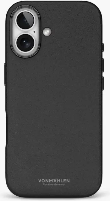 Mbështjellës Vonmählen Like Leather për iPhone 17, i zi