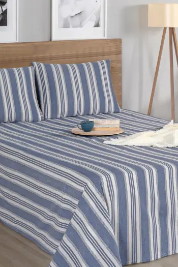 Set çarçafësh tek, L'essentiel, Soft Line, ngjyrë navy