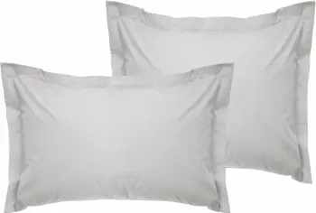 Set jastëkësh Oxford satin, 2 copë, ngjyrë gri e çelët, L'essentiel