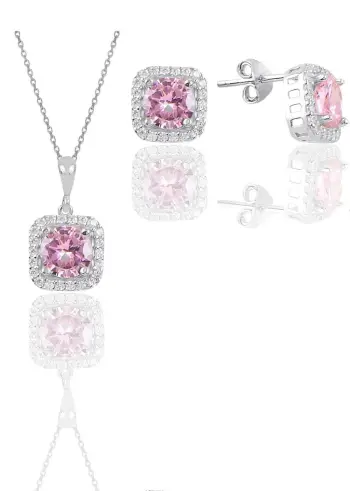 Set varëse dhe vathë argjendi, ngjyrë rozë, Jumeon, 11579PEMBE