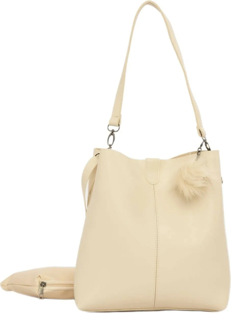 Çantë krahu Zoozie Bags, krem, 32x30x10cm - 1