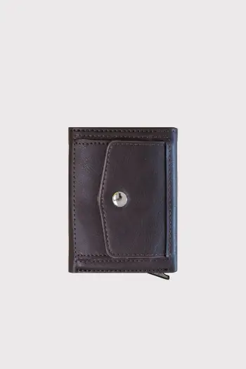 Portofol unisex Zoozie Bags, Malta, ngjyrë kafe