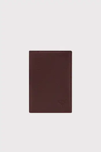 Portofol unisex, lëkurë natyrale, ngjyrë burgundy, Zoozie Bags