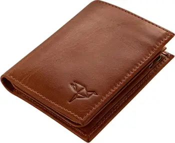 Portofol për burra, lëkurë natyrale, ngjyrë tan, Zoozie Bags, Gomez