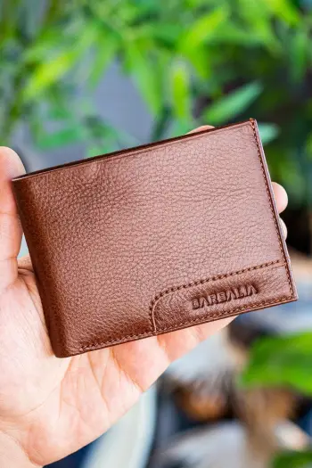 Portofol për burra, lëkurë natyrale, ngjyrë kafe e hapur, Zoozie Bags, David