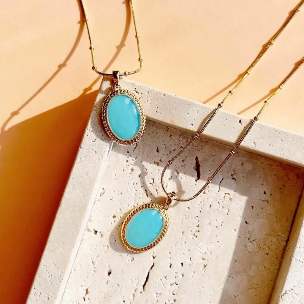 Qafore çeliku Jumeon, ngjyrë turquoise dhe ari, Bodrum - 2