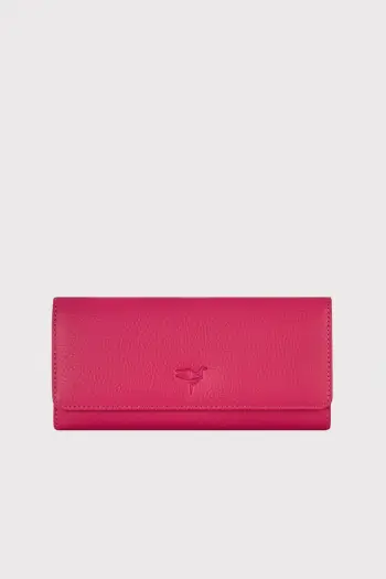 Portofol për gra, lëkurë natyrale, ngjyrë fuchsia, Zoozie Bags Angel