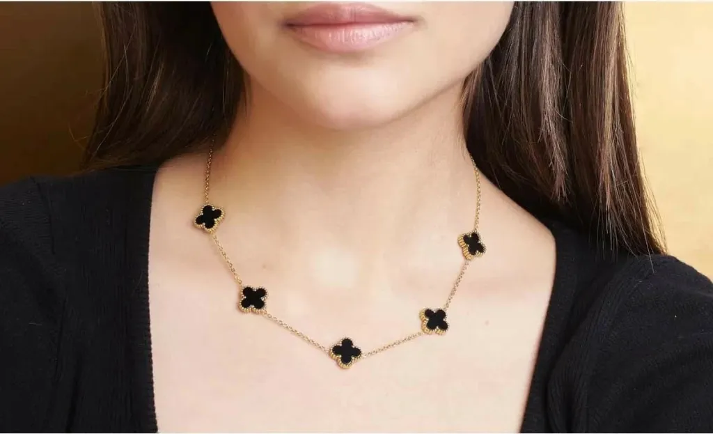 Varëse Jumeon, ngjyrë ari, gur zirkon, 45cm - 4
