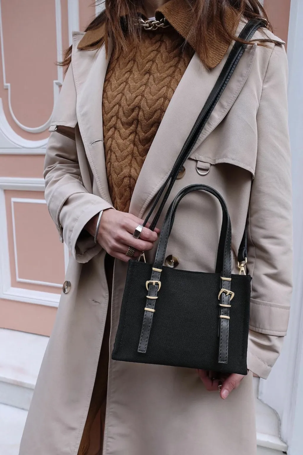 Çantë tote Zoozie, e zezë, 267 - 1