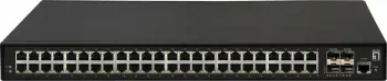 Switch Level One GTL-5291, 48 porta Gigabit, 4 porta 10G SFP+, Managed, 1U, e zezë