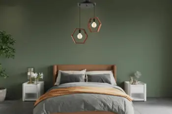 Llambë tavani Opviq, Hexagon Double, ngjyrë kafe e zezë