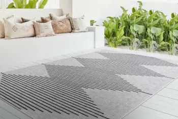 Qilim Conceptum Hypnose, 50x80cm, ngjyrë e zezë dhe e bardhë