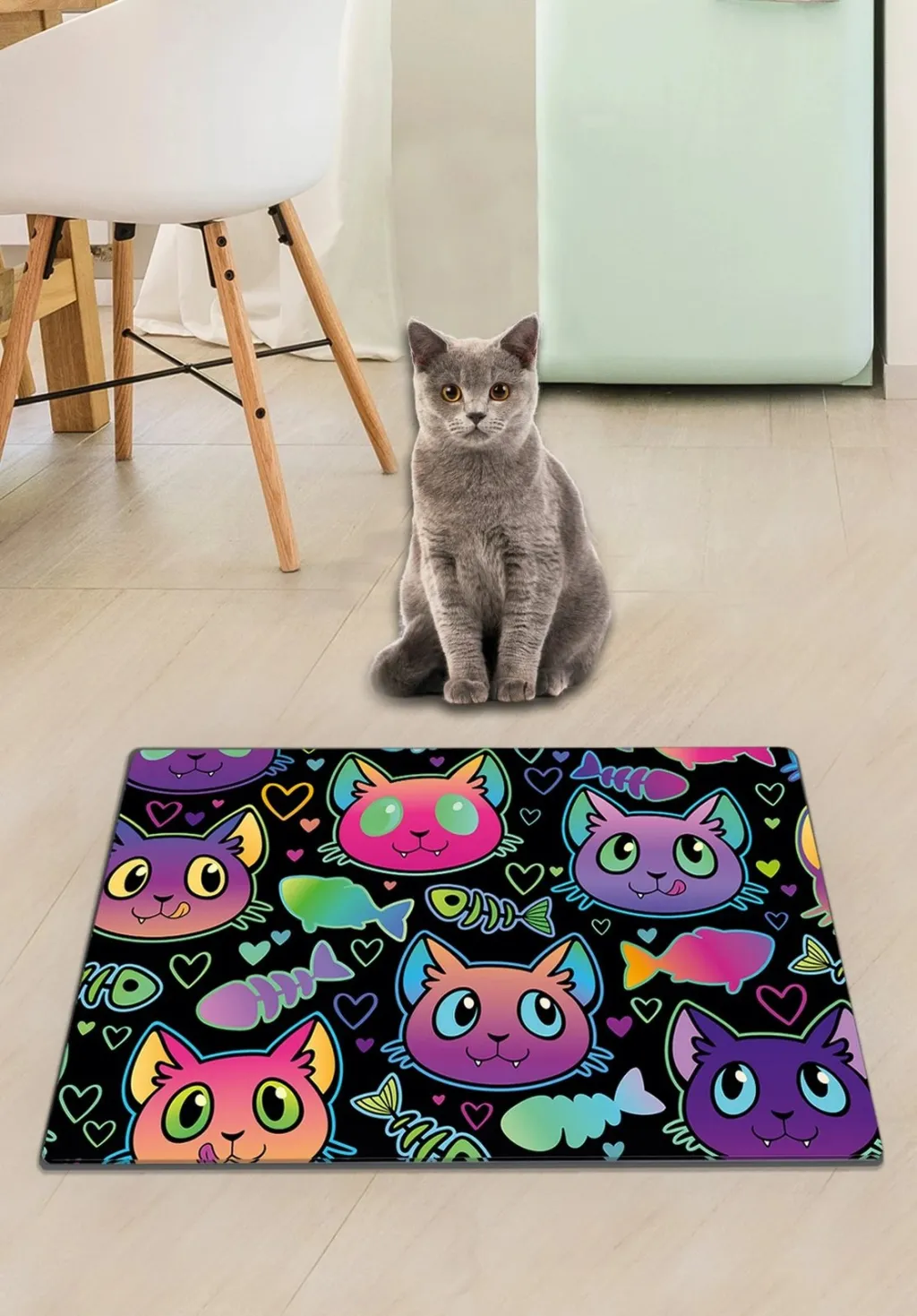 Tapet për rërë mace, shumëngjyrësh, Paws & Whiskers, Obcy, 40x60cm - 1