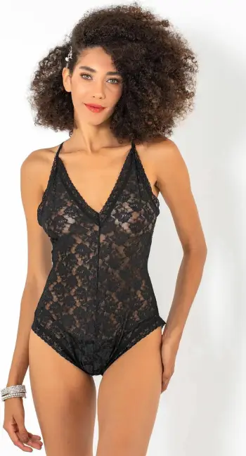 Bodysuit i zi Jumeon, 001-000152, për femra