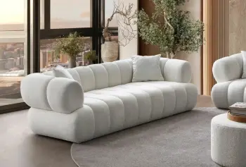 Divan treshe Petra, Atelier del Sofa, i bardhë