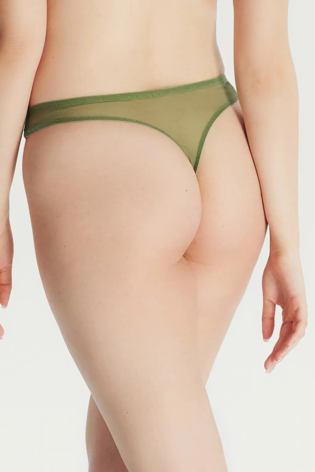 Tanga të qëndisura Jumeon, ngjyrë e gjelbër, Pine - 3