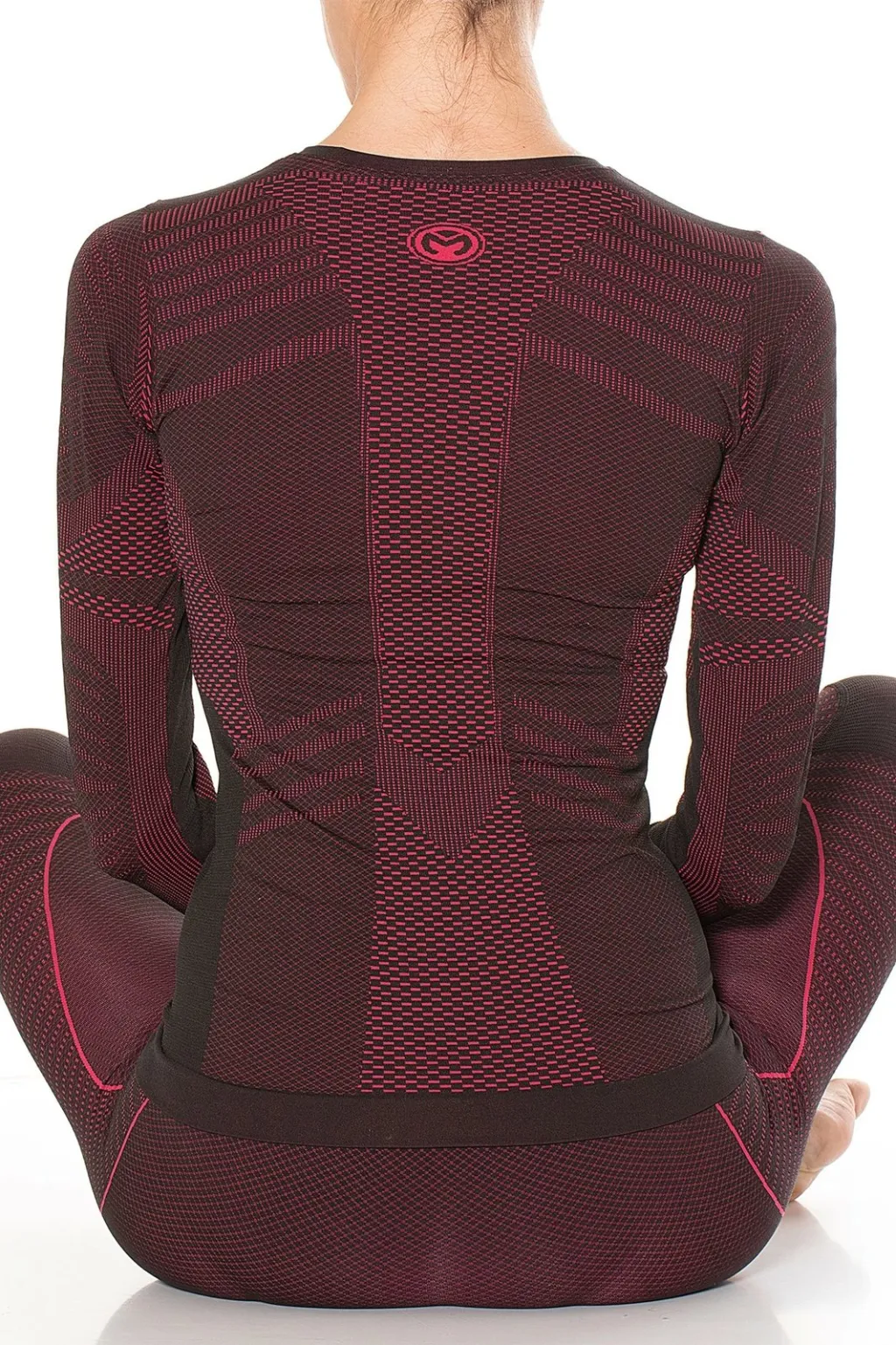Bluzë sportive për gra, ngjyrë e kuqe Claret dhe e zezë, Jumeon, 237-009235 - 3