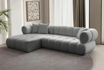 Këndare Petra, ngjyrë gri, Atelier del Sofa, majtas
