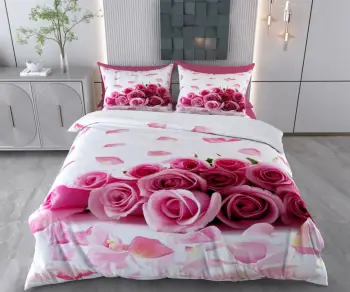 Set mbulesë për jorgan dopio, L'Essentiel Linge de Maison, ngjyrë rozë Rosie