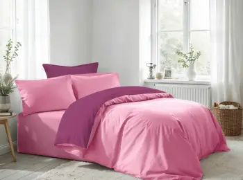 Set mbulesë për dyshek dopio, ngjyrë rozë dhe vjollcë, L'Essentiel Linge de Maison