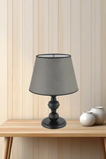 Llambë tavoline Opviq, gri e zezë, 45cm