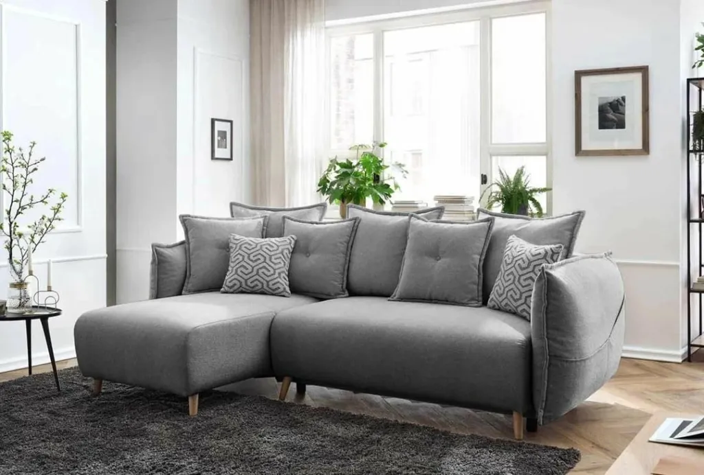 Kënd-sofë krevati Atelier del Sofa, gri, Puffy - 1