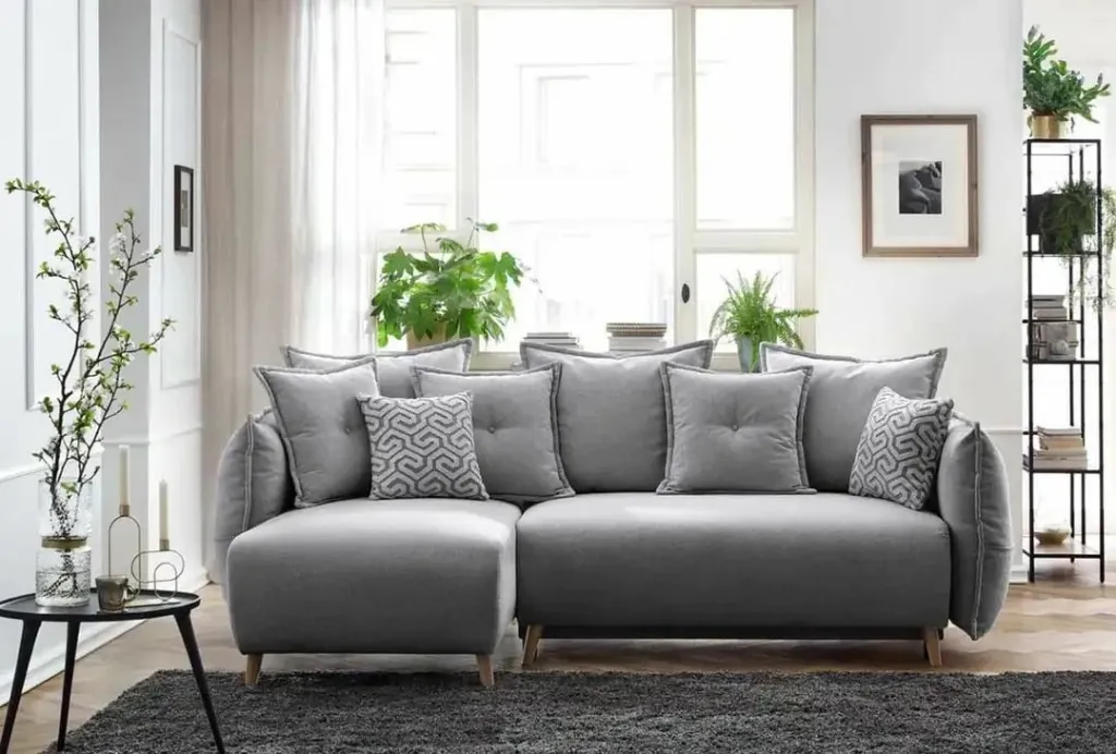 Kënd-sofë krevati Atelier del Sofa, gri, Puffy - 2