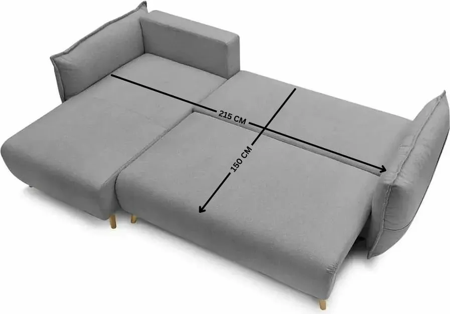 Kënd-sofë krevati Atelier del Sofa, gri, Puffy - 9