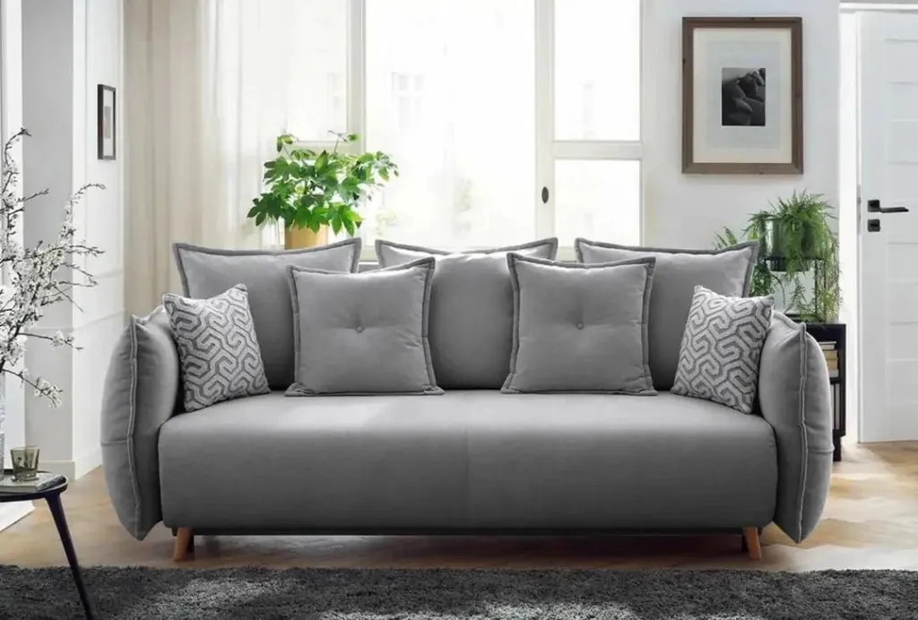 Divan-krevat treshe, Atelier del Sofa, Puffy, gri - 1