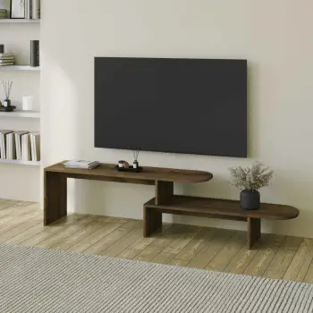Komodë TV Skye Decor, Puzzle, ngjyrë arre