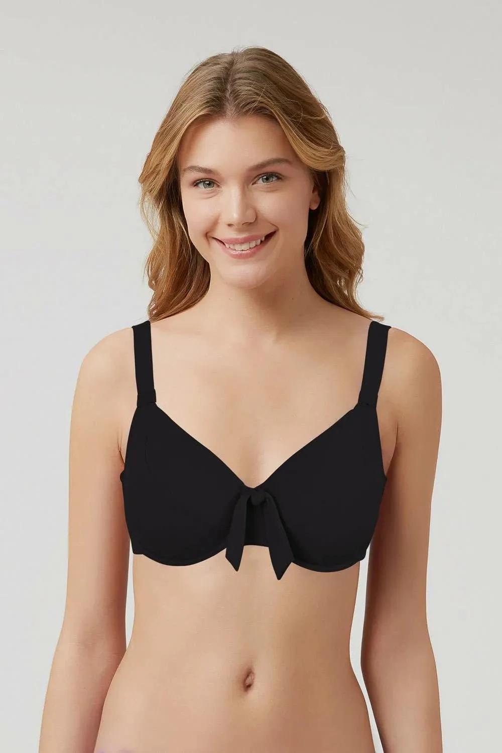 Bikini top Jumeon, Sabina, ngjyrë e zezë - 1