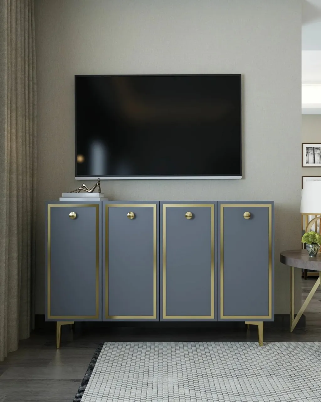 Konsol Skye Decor, anthracite, gold, 8161KM-1 - 3