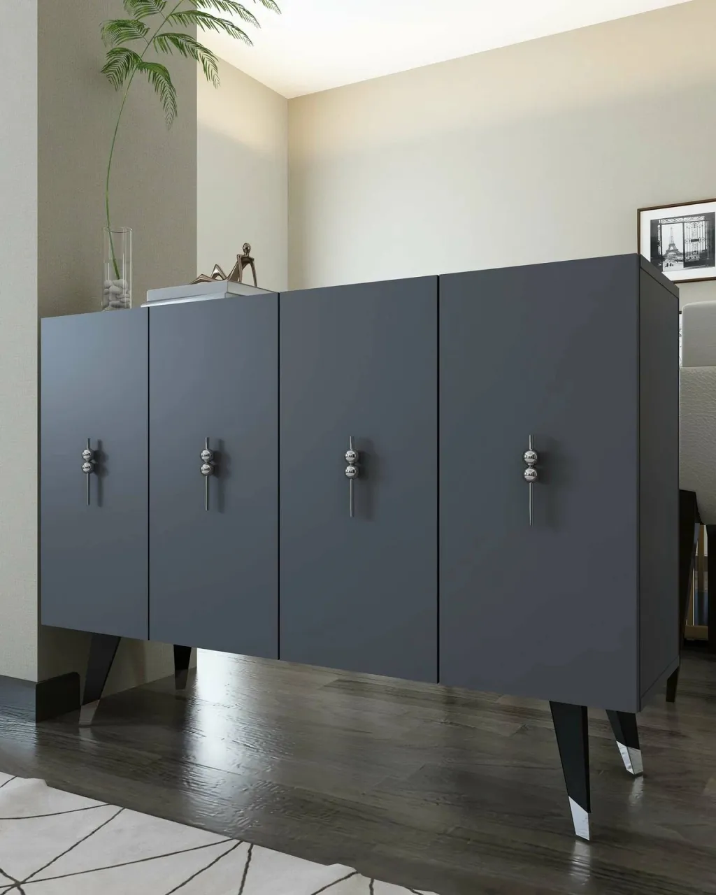 Konsol Skye Decor, anthracite, silver, 8167KM-32 - 1
