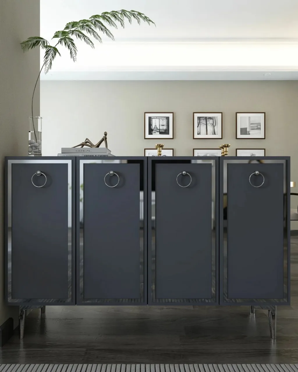 Konsol Skye Decor, anthracite, silver, 8162KM-1 - 2
