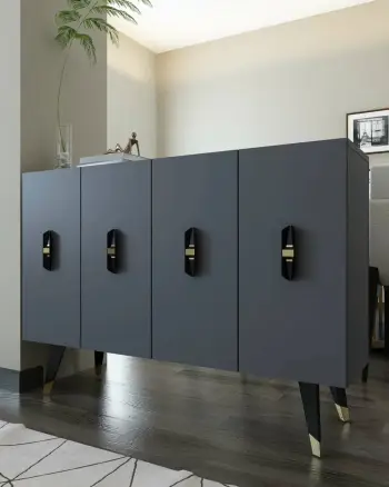 Konsol Skye Decor, anthracite, e zezë, e artë, 8170KM-32