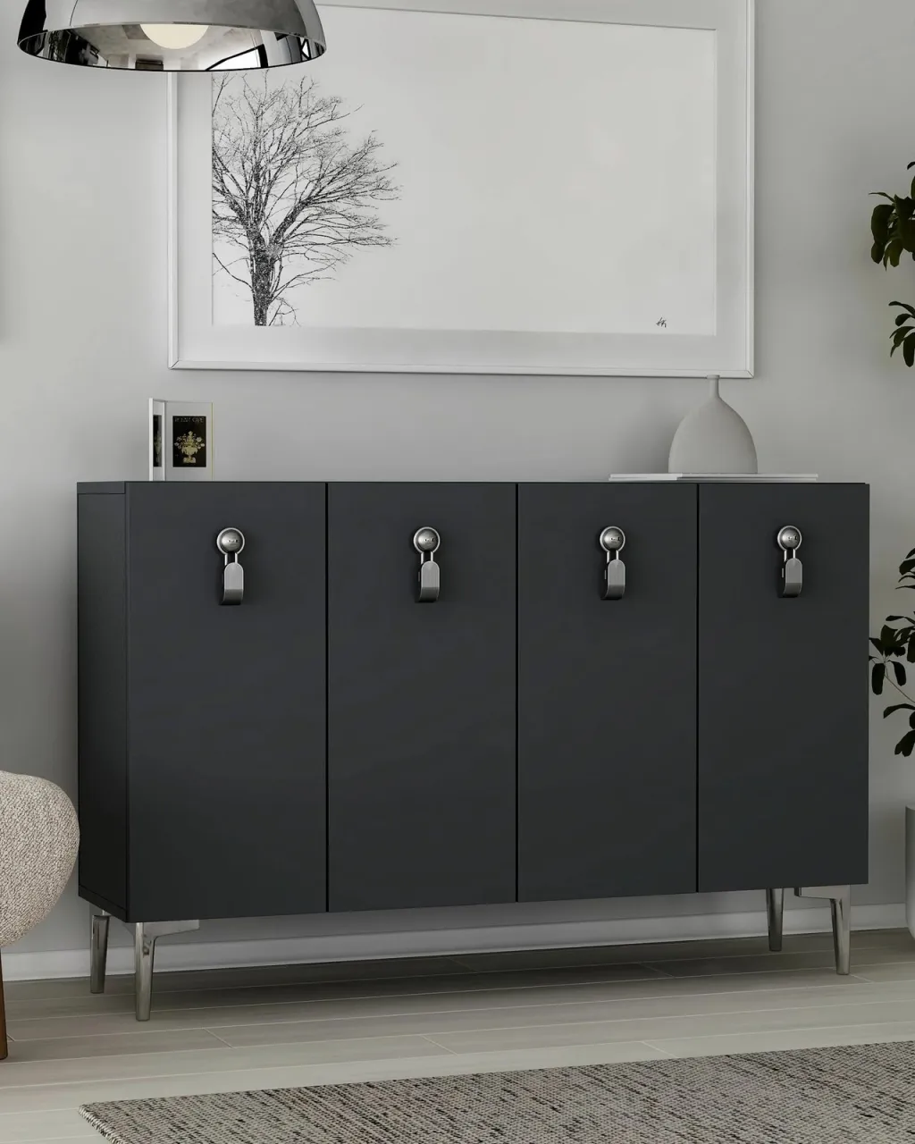 Konsol Skye Decor, anthracite, silver, 8181KM-64 - 1