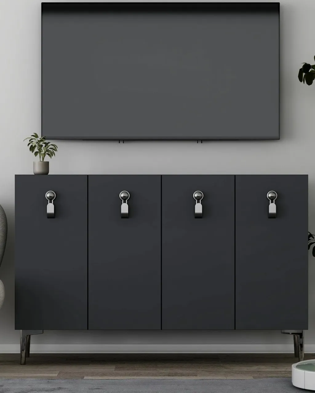 Konsol Skye Decor, anthracite, silver, 8181KM-64 - 2