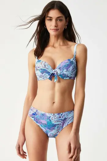 Set bikini dy pjesësh Jumeon, Selenda, ngjyrë lejla