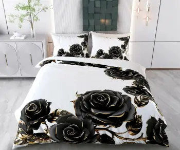 Set mbulesë jorgan XXL single, L'Essentiel Linge de Maison, Alone, bardhë e zi
