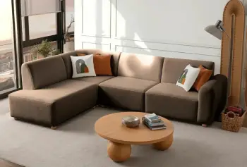 Këndare S-Loft, ngjyrë kafe, Atelier del Sofa, majtas