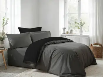Set mbulesë për jorgan Super King, ngjyrë antracit dhe e zezë, L'Essentiel Linge de Maison