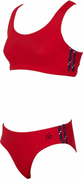 Set bikini dy pjesësh, ngjyrë e kuqe, Jumeon